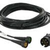 Cable de 7 m con enchufe de 7 polos y 2 ramales con conectores bayoneta de 5 pines