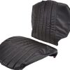 Juego de fundas de asiento, negro, PVC