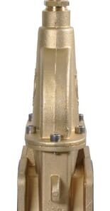 Llave de paso de bronce 6" con brida de 4 pernos