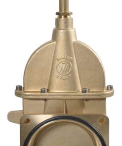 Llave de paso de bronce 6" con brida de 4 pernos
