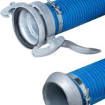 Mang. PVC + racor azul/rojo 6" 4m