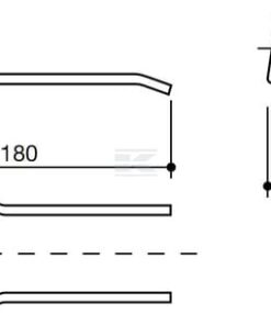 Diente receptor p/Wolvo 180x65x5,5 3 Diente receptor p/Wolvo 180x65x5,5