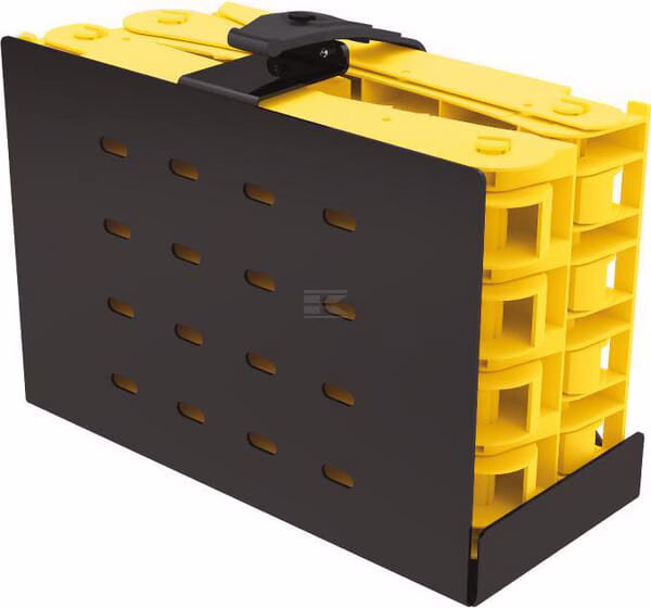 Soporte de calzo negro con muelle PVC Origamy 3 Soporte de calzo negro con muelle PVC Origamy