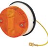 Indicator light round, amber, bolt on