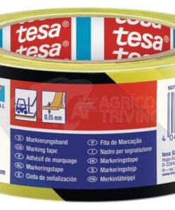 Cinta, advertencia de peligro, marcado de suelo, negro/amarillo, 33 m x 50 mm, Tesa®