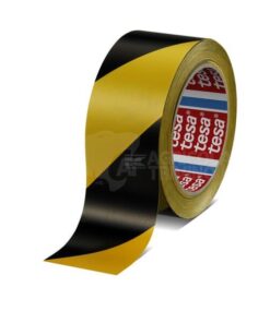Cinta, advertencia de peligro, marcado de suelo, negro/amarillo, 33 m x 50 mm, Tesa®