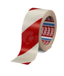 Cinta, advertencia de peligro, marcado de suelo, rojo/blanco, 33 m x 50 mm, Tesa®
