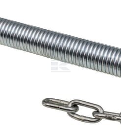 Muelle de extensión con cadena, Ø exterior 21mm