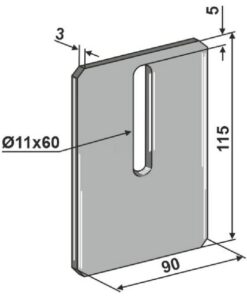 Scraper Hardox® 90x115 Amazone