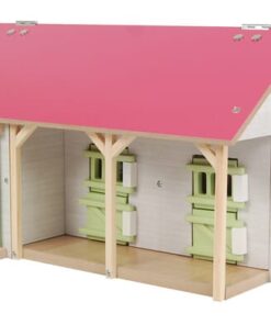 Caballeriza con 2 cajas, rosa 1:32