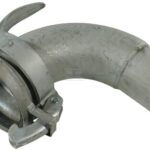 Acoplamiento hembra 6" con codo a 90° y boquilla para manguera de 5''