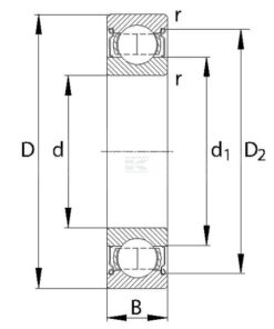 Rodamiento rígido de bolas 40 x 68 x 15 mm, SKF