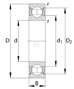 Rodamiento rígido de bolas 50x80x10mm INA/FAG