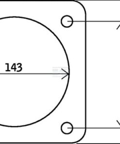 Brida cuadrada de 6" para 4 pernos de fijación