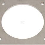 Brida cuadrada de 6" para 4 pernos de fijación, acero inox.