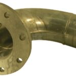 Codo a 90°, con brida estándar y terminal manguera de 6"