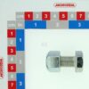 Tornillo de rueda, H14x30 + tuerca