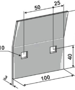 Scraper Hardox® 100x101 Howard