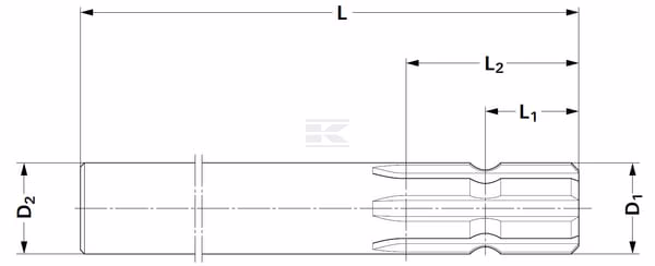 Ejes 350L 1,3/8 1 cara 2 Ejes 350L 1,3/8 1 cara
