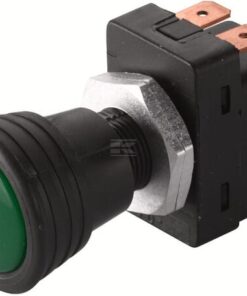 Interruptor tirador, S04, 12V, 3-pin, ON/OFF, halógeno, Ø14,5mm, verde/naranja/rojo