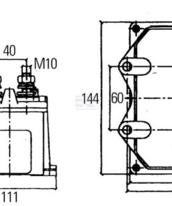 Interruptor principal desconexión batería, 12 V, 250 A, 2-pin