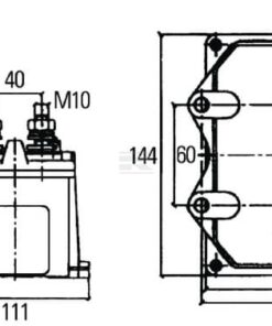 Interruptor principal desconexión batería, 12 V, 250 A, 2-pin