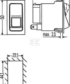 Interruptor luces de advertencia Hella 11 Interruptor luces de advertencia Hella