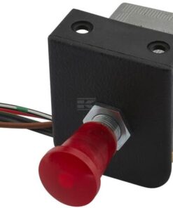 Interruptor luz emergencia, interruptor tirador, 12 V, halógeno, con bombilla