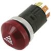 Interruptor luces emergencia, pulsador, 12 V, halógeno, con bombilla