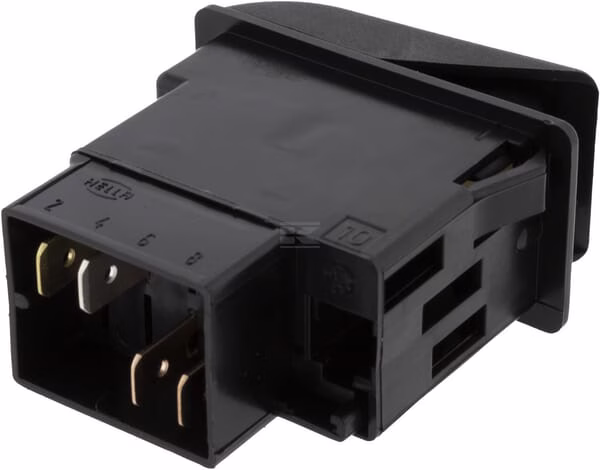 Interruptor basculante, (II+)-I-0, 6-pin 3 Interruptor basculante, (II+)-I-0, 6-pin