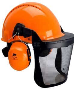 Casco protección forestal, naranja, completo, G3000M