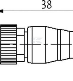 Cable de sensor, M12, 5P, 5 m