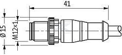 M12 connecting cable