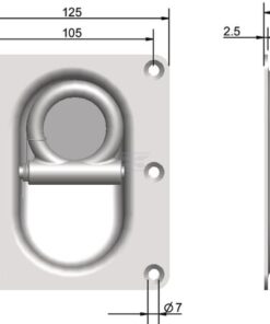 Anclaje empotrado galvanizado