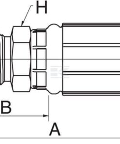 Racor pres. DN10-5/8 SAE 45