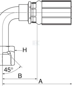 Racor pres. DN10-5/8 SAE 90°