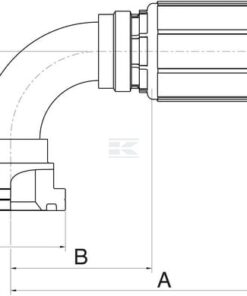 Racor pres. DN13+1/2 brida 90° 3 Racor pres. DN13+1/2 brida 90°