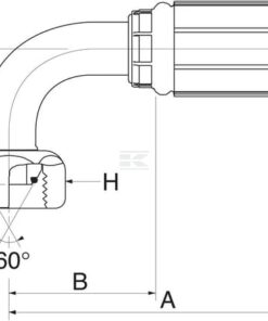 Racor pres. DN6-1/4"BSP 90° 8 Racor pres. DN6-1/4