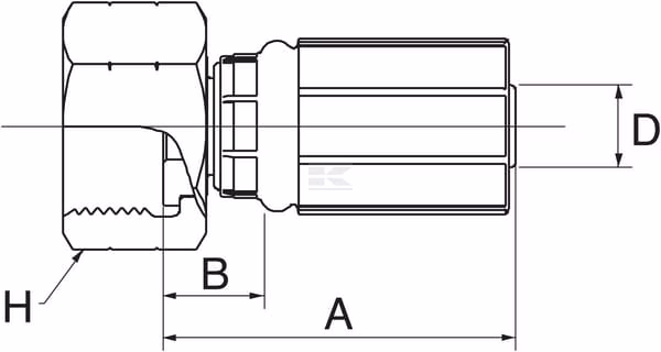 Racor pres. DN13-3/4 BSP 3 Racor pres. DN13-3/4 BSP