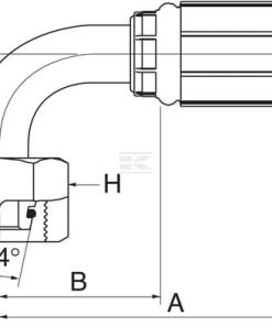 Racor pres. 90° DN25-M42x2