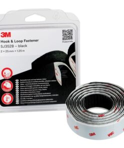 Cinta de Velcro®, negra,  25 mm x 5 m, SJ352D Scotchmate, 3M