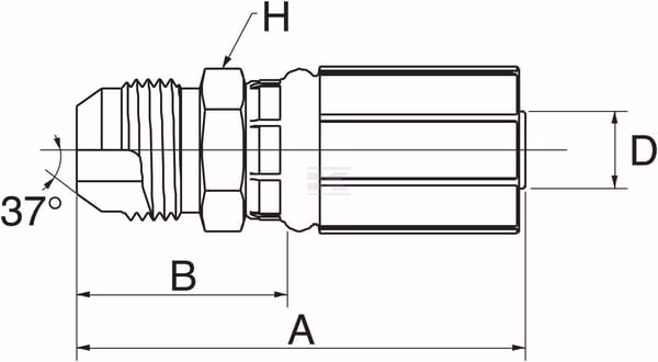 Racor pres. DN6-9/16 JIC 3 Racor pres. DN6-9/16 JIC