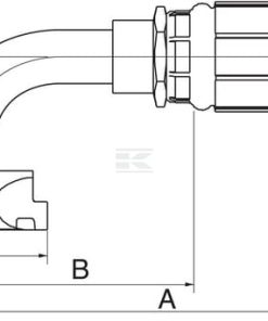 Racor pres. DN20+3/4 brida 90°