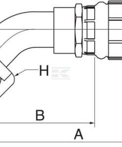 Racor pres. 45° DN8-1/2