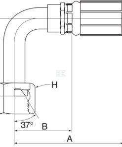Racor pres. 90° DN13-7/8JIC 4 Racor pres. 90° DN13-7/8JIC
