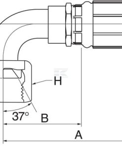 Racor pres. 90° DN8-9/16JIC 11 Racor pres. DN16-1