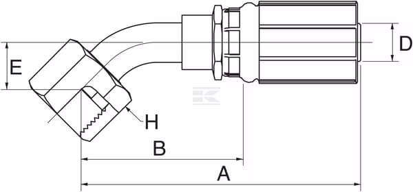Racor pres. DN13-13/16ORFS 45° 3 Racor pres. DN13-13/16ORFS 45°