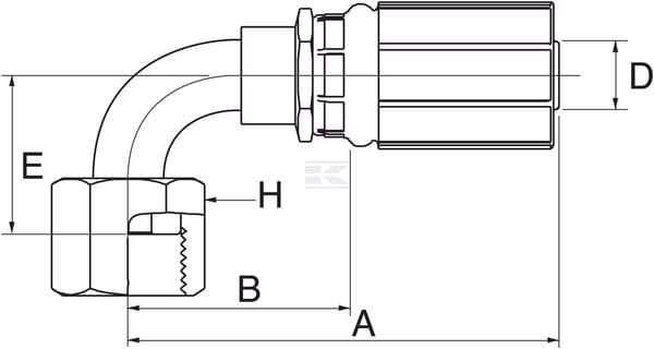 Racor pres. DN6-11/16ORFS 90° 2 Racor pres. DN6-11/16ORFS 90°