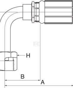 Racor pres. DN10-11/16ORFS 90° 5 Racor pres. DN10-11/16ORFS 90°