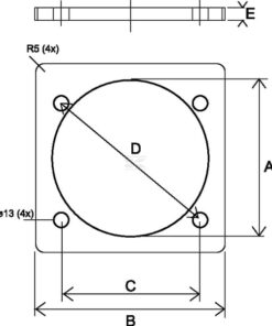 Brida para collarín 200 mm